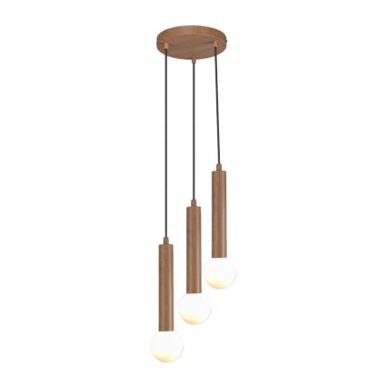 ITALUX - Pakabinamas šviestuvas su laidu FILANO 3xG9/5W/230V rudas