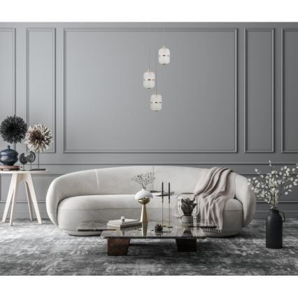 ITALUX - LED pakabinamas šviestuvas ant laido ALANI 3xLED/5W/230V 3000K juodas/auksinis