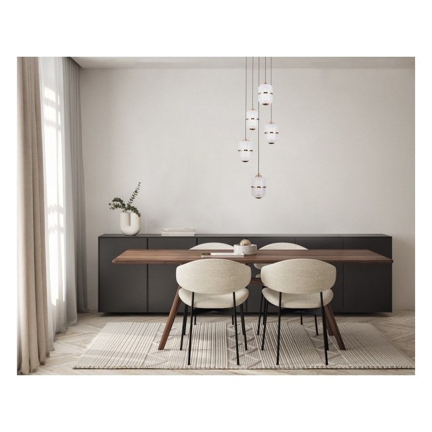 ITALUX - LED kabantis šviestuvas ant laido ALANI 5xLED/5,6W/230V 3000K auksinis