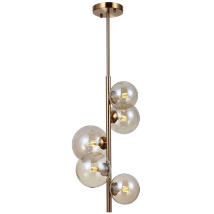 ITALUX - Sietynas ant stulpo CANELLO 5xG9/5W/230V žalvaris