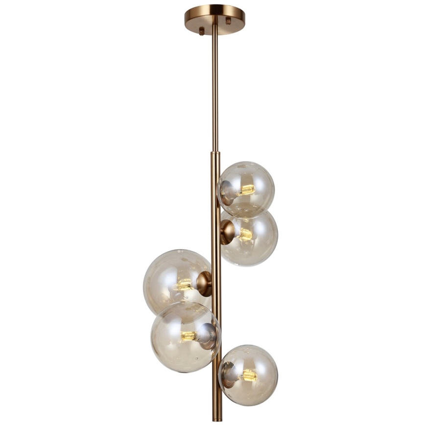 ITALUX - Sietynas ant stulpo CANELLO 5xG9/5W/230V žalvaris