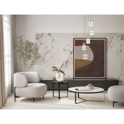 ITALUX - Pakabinama liustra ALMA su kabeliu 5xE27/40W/230V auksinė