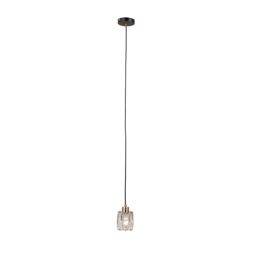 ITALUX - TORNO pakabinamas šviestuvas su laidu 1xE14/40W/230V juoda/auksinė