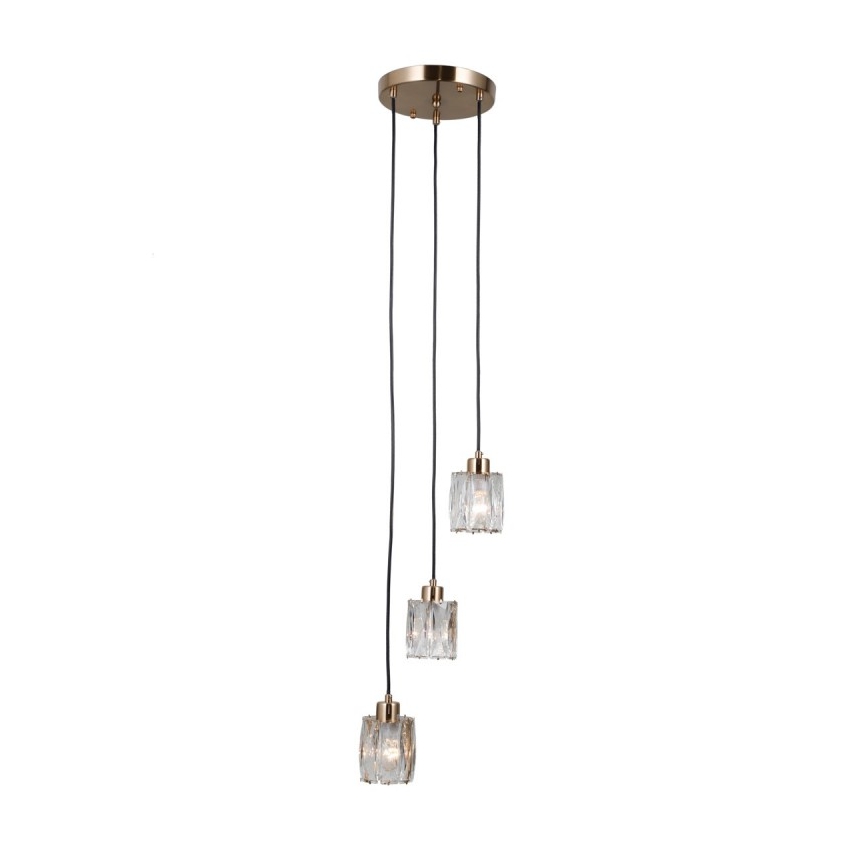 ITALUX - Pakabinama liustra su laidu TORNO 3xE14/40W/230V auksinė
