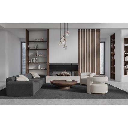 ITALUX - Pakabinama liustra TORNO 5xE14/40W/230V juoda/auksinė
