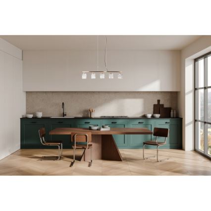 ITALUX - Pakabinamas šviestuvas ant laido SIMONA 5xE14/40W/230V auksinis