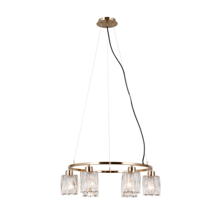 ITALUX - Pakabinamas šviestuvas ant laido SIMONA 6xE14/40W/230V auksinis