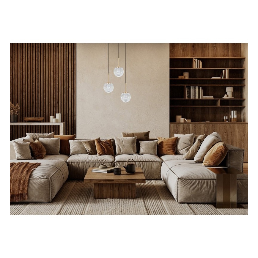 ITALUX - Liustra ant laido PADRI 3xG9/5W/230V auksinė