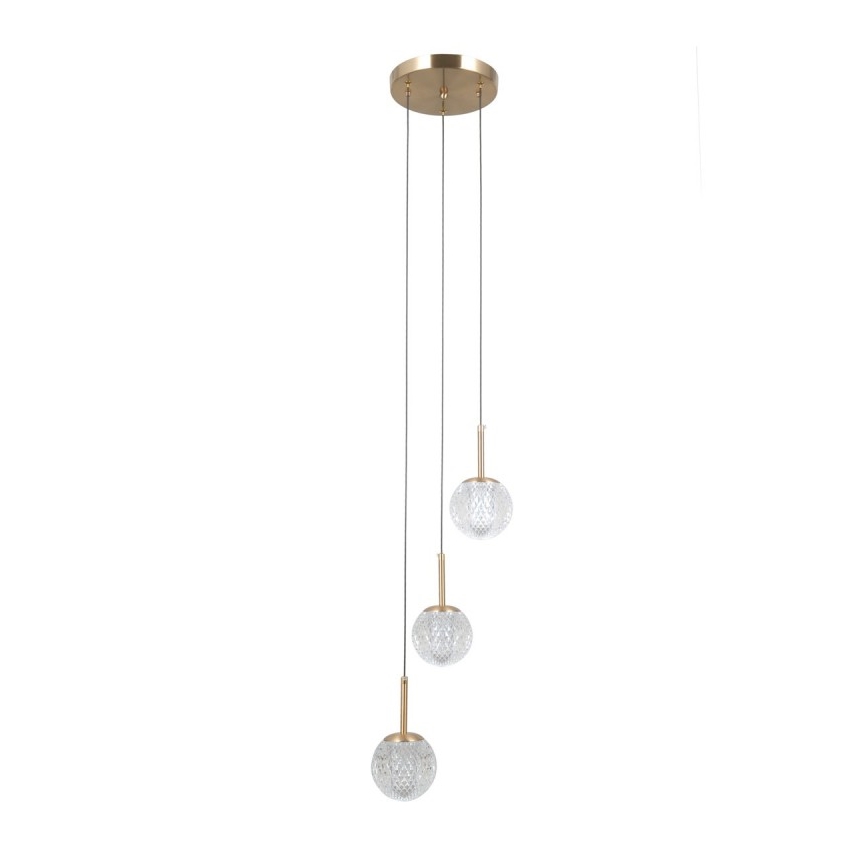 ITALUX - Liustra ant laido PADRI 3xG9/5W/230V auksinė