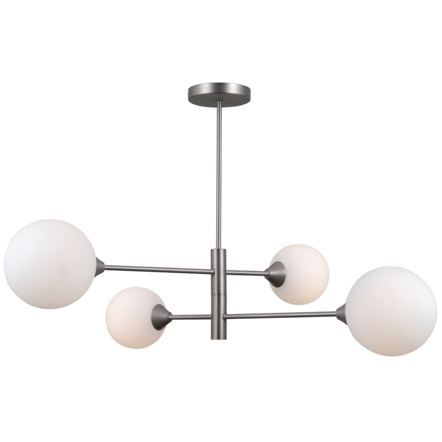 ITALUX - Sietynas ant stulpo EVORA 4xG9/5W/230V nikelis