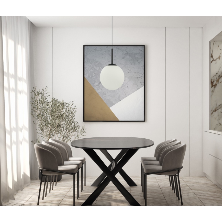 ITALUX - Pakabinamas šviestuvas ant laido DEORE 1xE27/40W/230V skersmuo 25 cm juodas