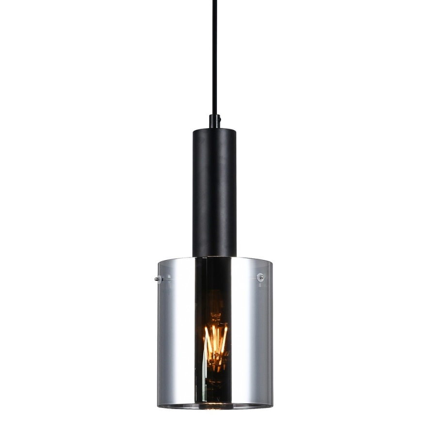 ITALUX - Pakabinamas sietynas SARDO 1xE27/40W/230V juoda