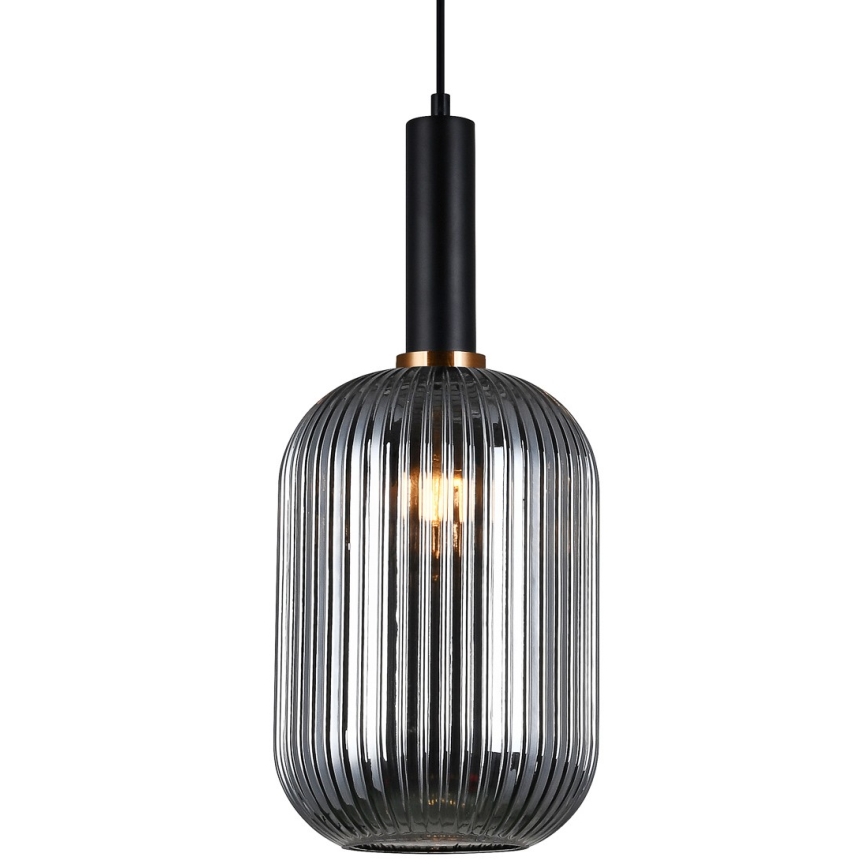 ITALUX - Pakabinamas sietynas ANTIOLA 1xE27/40W/230V diametras 20 cm juoda