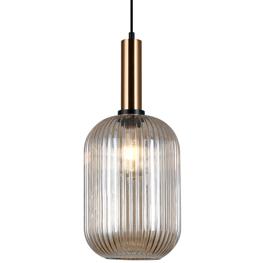 ITALUX - Pakabinamas šviestuvas ant laido ANTIOLA 1xE27/40W/230V skersmuo 20 cm, bronzos spalva