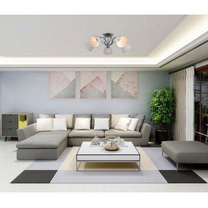ITALUX - Tvirtinamas sietynas LUGANO 3xE27/40W/230V