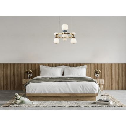 ITALUX - pakabinamas LED šviestuvas ant troselio EVANS LED/33W/230V 3000K auksinis/mėlynas/rudas