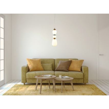 ITALUX - LED liustra ant laido EVANS LED/19W/230V 3000K auksinė/mėlyna/ruda