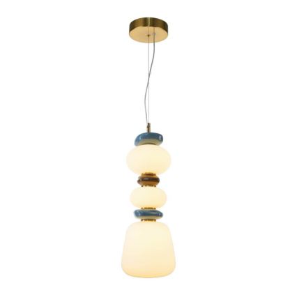 ITALUX - LED liustra ant laido EVANS LED/15W/230V 3000K auksinė/mėlyna