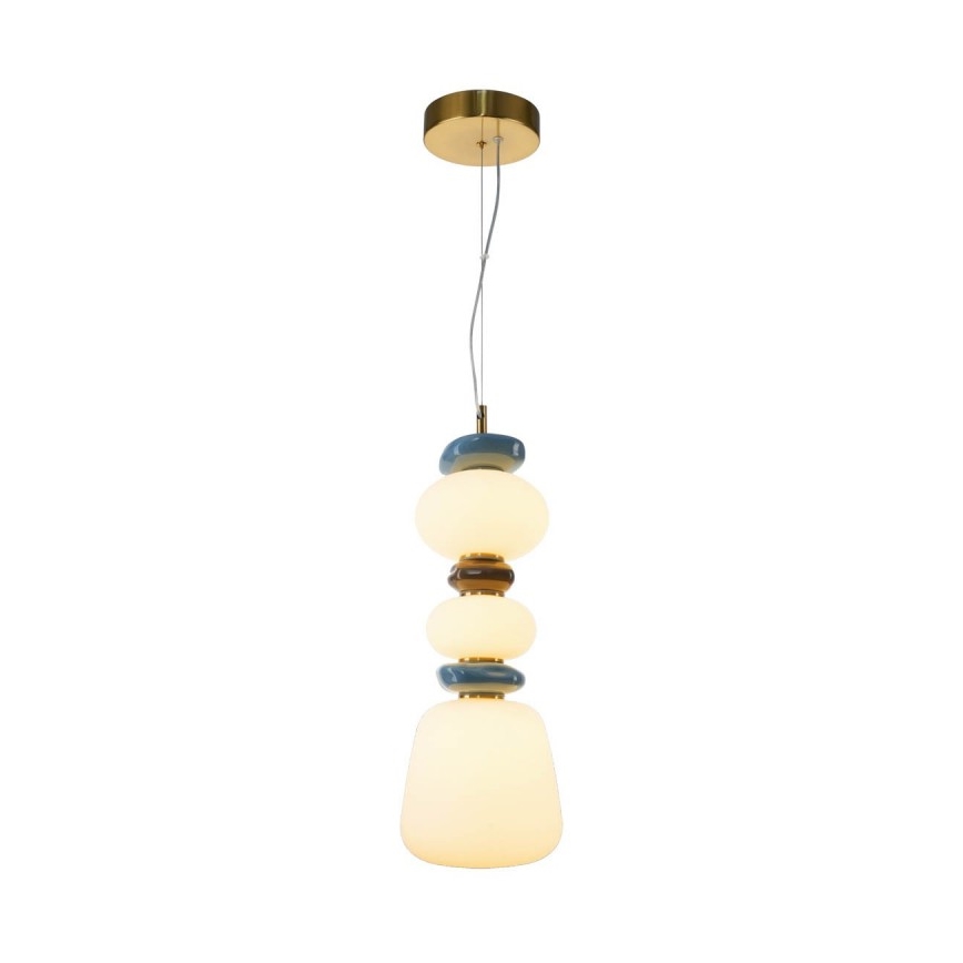 ITALUX - LED liustra ant laido EVANS LED/15W/230V 3000K auksinė/mėlyna