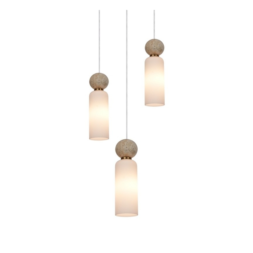 ITALUX - Pakabinama liustra SANTOS su laidu 3xG9/40W/230V auksinė