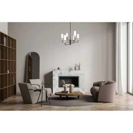 ITALUX - Sietynas ant stiebo SANTOS 6xG9/40W/230V juodas