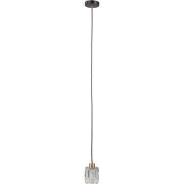 ITALUX - TORNO pakabinamas šviestuvas su laidu 1xE14/40W/230V juoda/auksinė