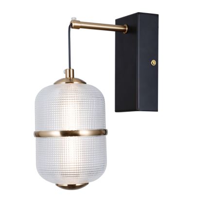 ITALUX - LED sieninis šviestuvas ALANI LED/6W/230V 3000K juodas/auksinis
