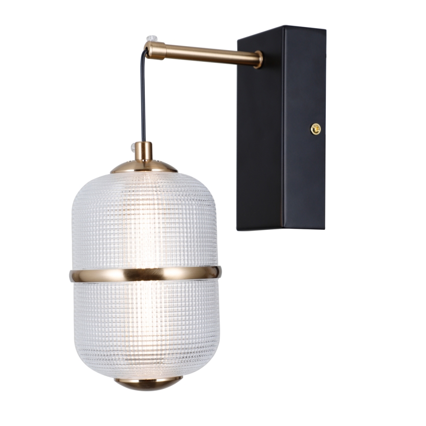 ITALUX - LED sieninis šviestuvas ALANI LED/6W/230V 3000K juodas/auksinis