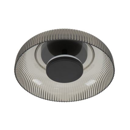 ITALUX - LED lubinis šviestuvas PASSO LED/8W/230V 3000K Ø25 cm rūkinė juoda