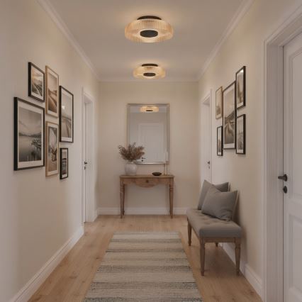 ITALUX - LED lubų šviestuvas PASSO LED/8W/230V 3000K, skersmuo 25 cm, dūminė smėlio spalva