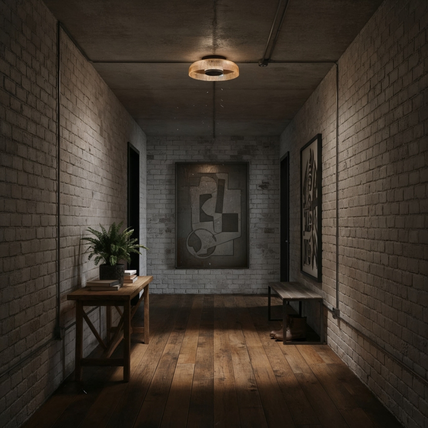 ITALUX - LED lubų šviestuvas PASSO LED/8W/230V 3000K, skersmuo 25 cm, dūminė smėlio spalva