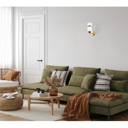 ITALUX - auksinis sieninis LED šviestuvas EVANS LED/12W/230V 3000K