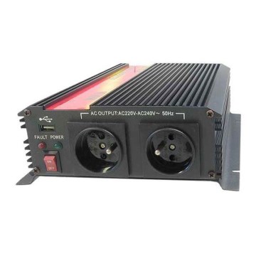 Įtampos keitiklis 1600W/12V/230V + USB