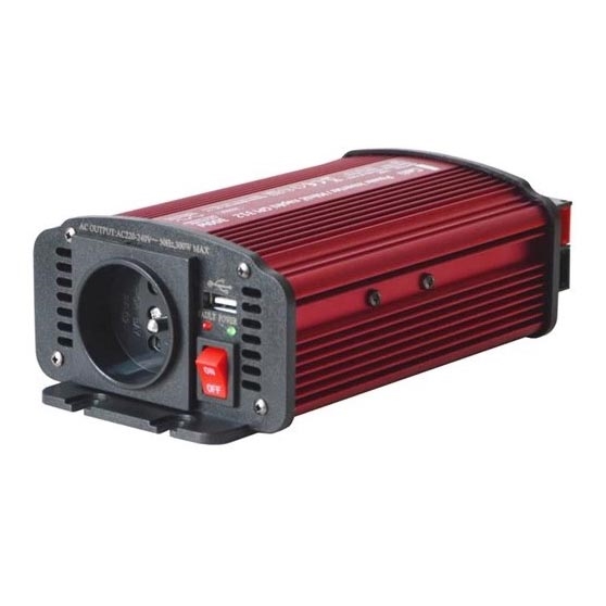 Įtampos keitiklis 300W/12/230V + USB