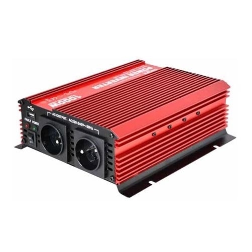 Įtampos keitiklis CARSPA 1000W/24/230V + USB