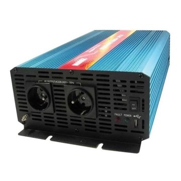 Įtampos keitiklis CARSPA 2000W/12/230V + USB