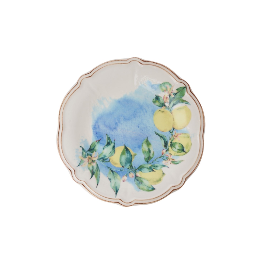 Įvairiaspalvis 24 dalių porcelianinis indų rinkinys