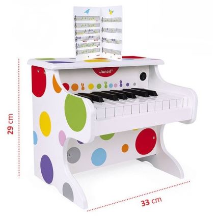 Janod - Elektroninis pianinas CONFETTI 4xAA
