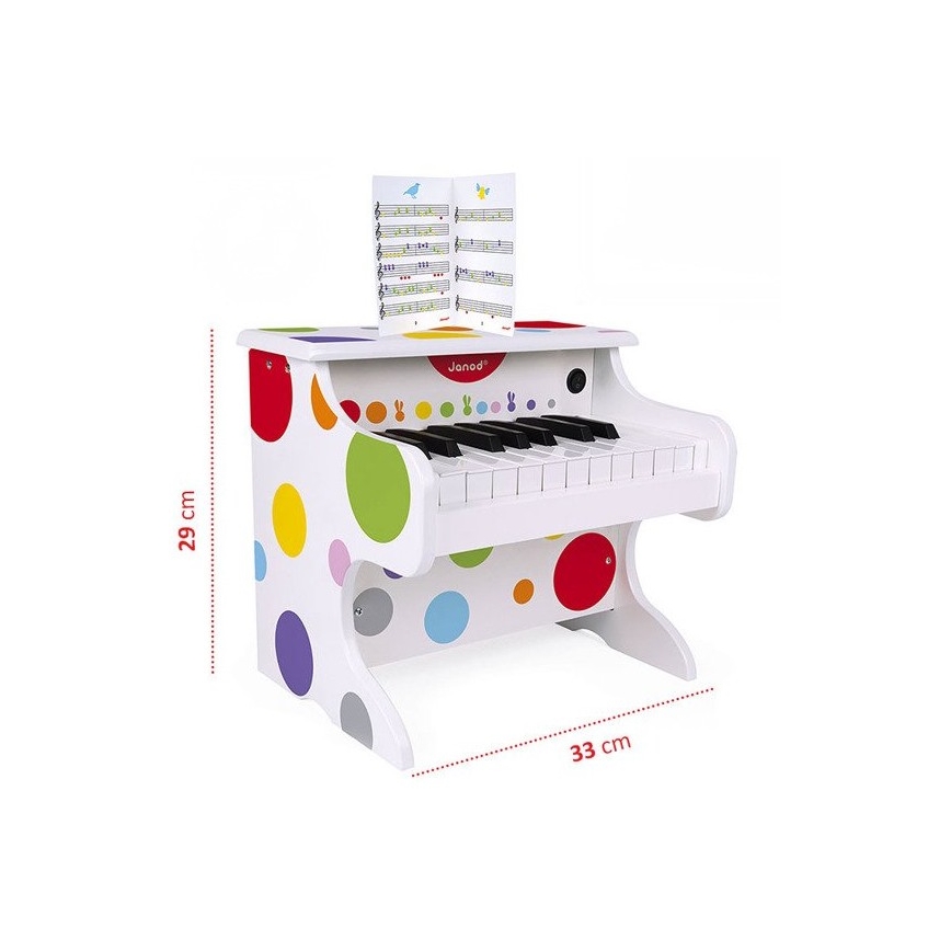 Janod - Elektroninis pianinas CONFETTI 4xAA