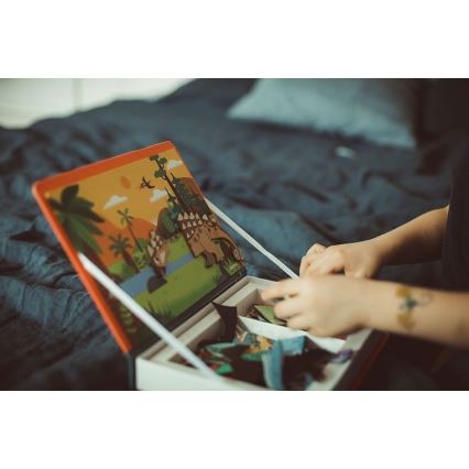 Janod - Magnetinė interaktyvi MAGNETIBOOK rinkinys dinozaurai