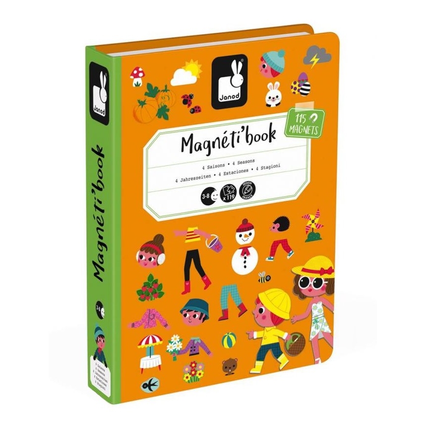 Janod - Magnetinė interaktyvi MAGNETIBOOK rinkinys metų laikai