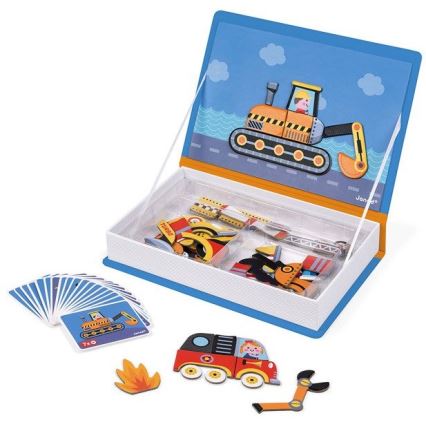 Janod - Magnetinė interaktyvi MAGNETIBOOK rinkinys, transporto priemonės