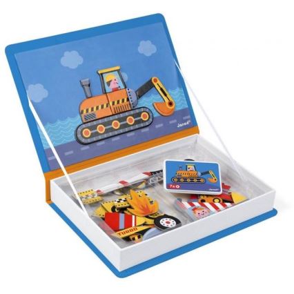 Janod - Magnetinė interaktyvi MAGNETIBOOK rinkinys, transporto priemonės