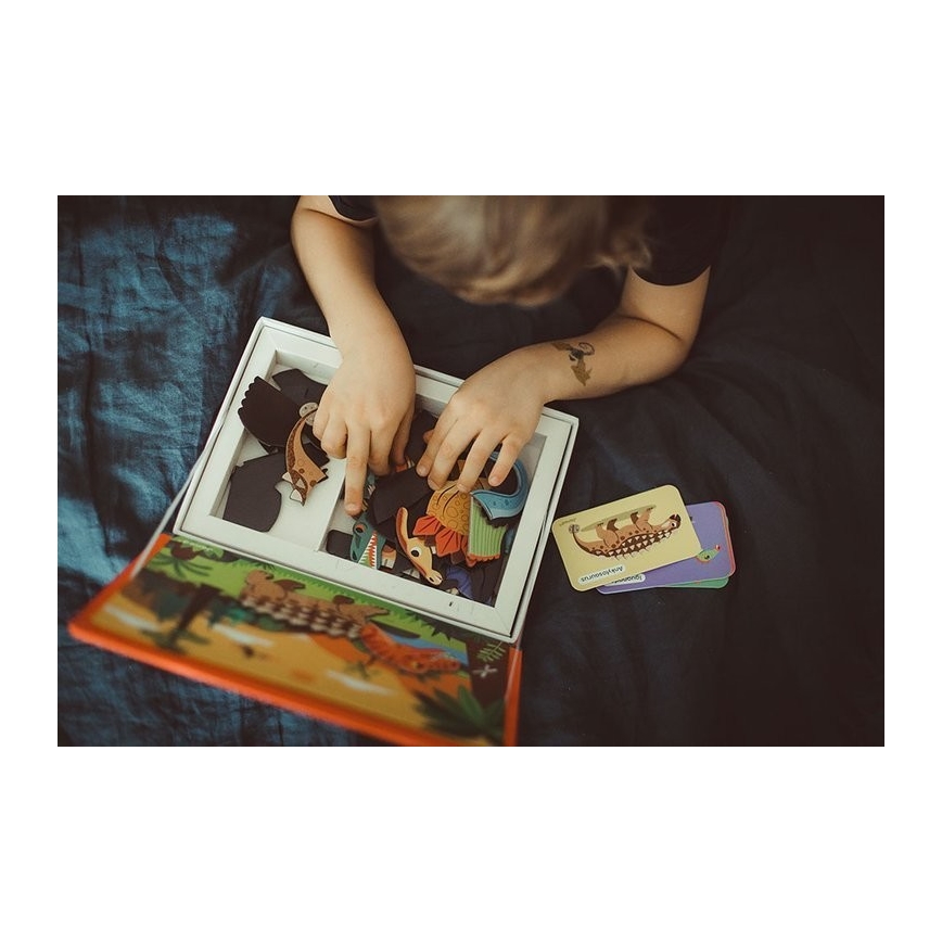 Janod - Magnetinis interaktyvus rinkinys MAGNETIBOOK dinozaurai