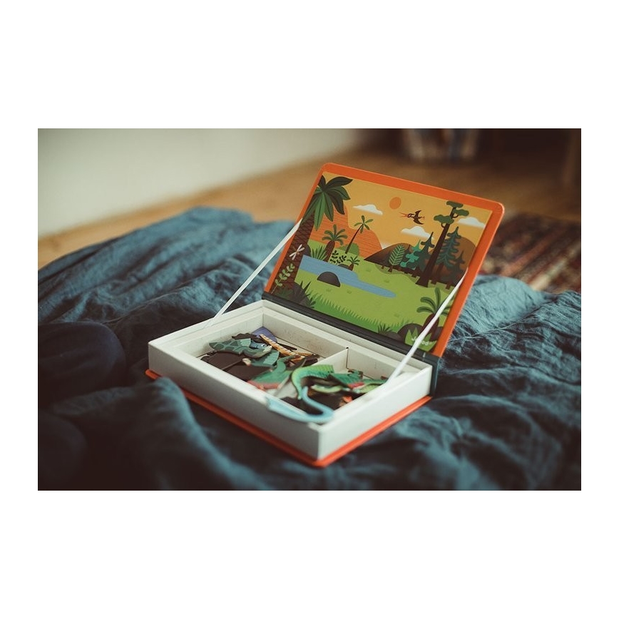 Janod - Magnetinis interaktyvus rinkinys MAGNETIBOOK dinozaurai