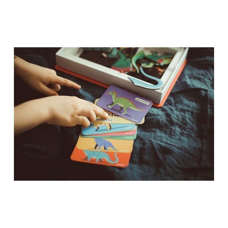 Janod - Magnetinis interaktyvus rinkinys MAGNETIBOOK dinozaurai