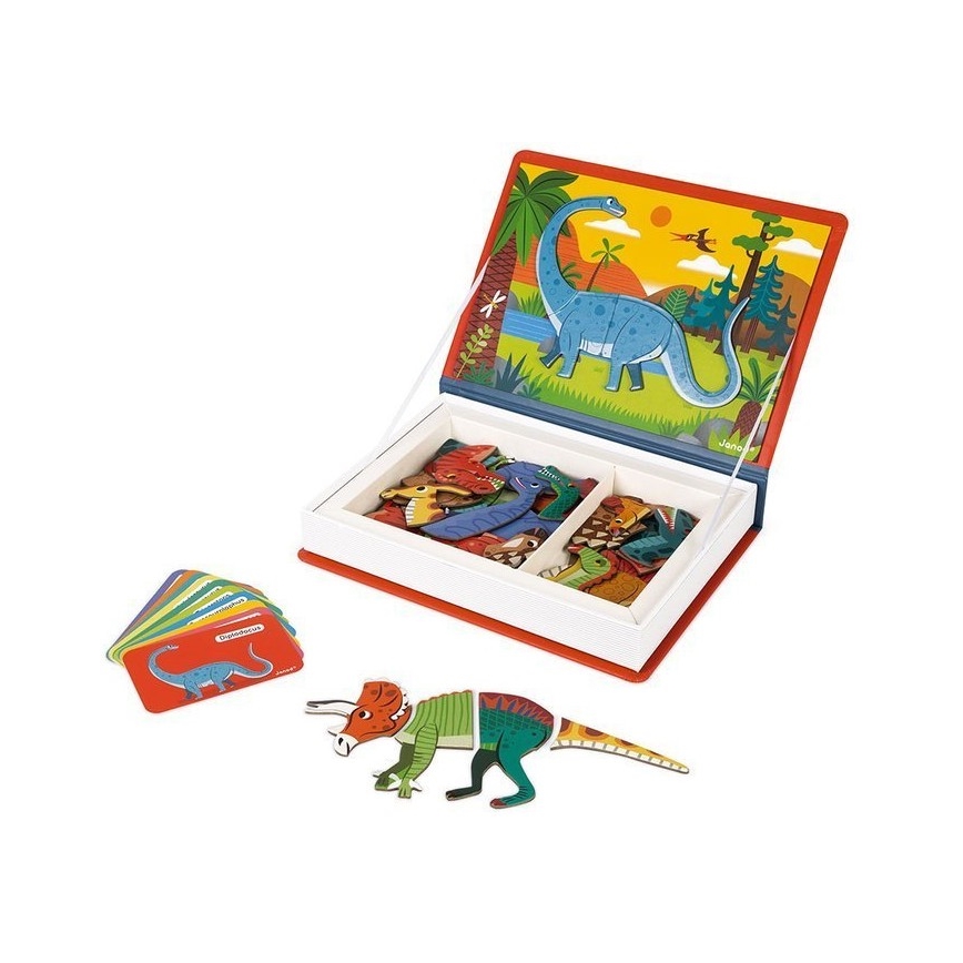Janod - Magnetinis interaktyvus rinkinys MAGNETIBOOK dinozaurai