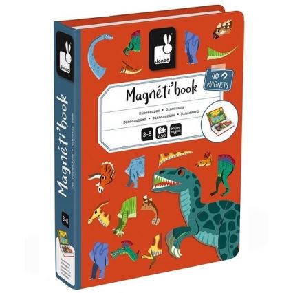 Janod - Magnetinis interaktyvus rinkinys MAGNETIBOOK dinozaurai