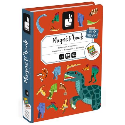 Janod - Magnetinis interaktyvus rinkinys MAGNETIBOOK dinozaurai