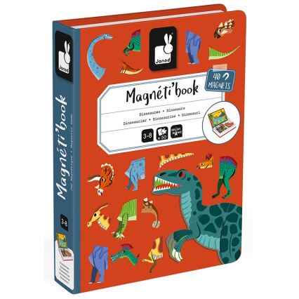 Janod - Magnetinis interaktyvus rinkinys MAGNETIBOOK dinozaurai